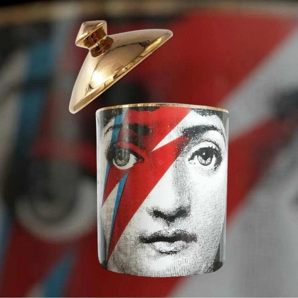 David Bowie mystery girl face ceramic jar